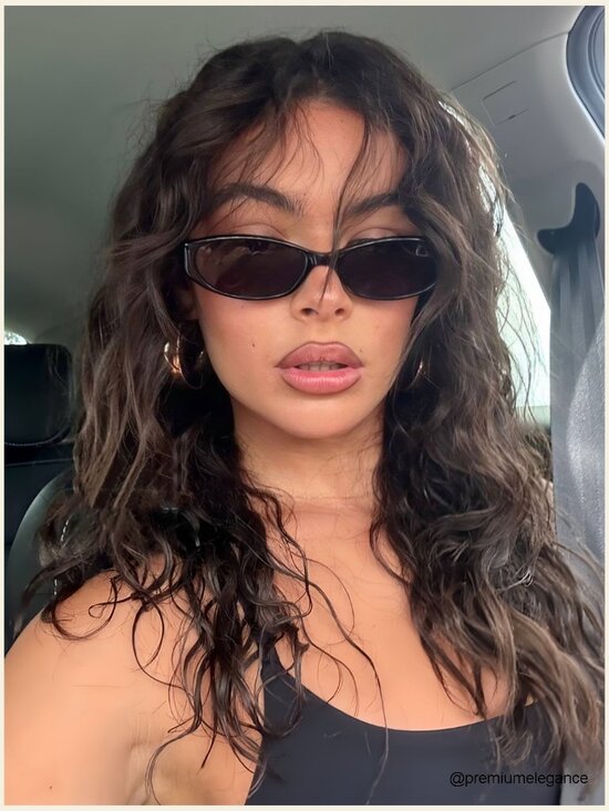 Retro Oval Sunglasses Cat Eye 90s Small Chic Lightweight UV Protection